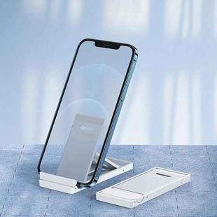 Oatsbasf 03637 Aluminum Alloy Mobile Phone Bracket Desktop Folding Portable Metal Rack(White)