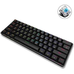 LEAVEN K28 61 Keys Gaming Office Computer RGB Wireless Bluetooth + Wired Dual Mode Mechanical Keyboard, Cabel Length:1.5m, Colour: Green Axis (Black)