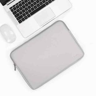Baona BN-Q001 PU Leather Laptop Bag, Colour: Grey, Size: 15/15.6 inch