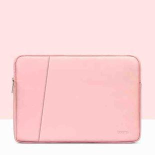 Baona BN-Q004 PU Leather Laptop Bag, Colour: Double-layer Pink, Size: 13/13.3/14 inch