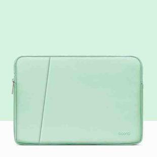 Baona BN-Q004 PU Leather Laptop Bag, Colour: Double-layer Mint Green, Size: 16/17 inch