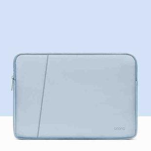 Baona BN-Q004 PU Leather Laptop Bag, Colour: Double-layer Sky Blue, Size: 11/12 inch