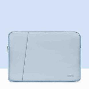 Baona BN-Q004 PU Leather Laptop Bag, Colour: Double-layer Sky Blue, Size: 13/13.3/14 inch