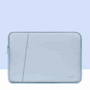 Baona BN-Q004 PU Leather Laptop Bag, Colour: Double-layer Sky Blue, Size: 15/15.6 inch