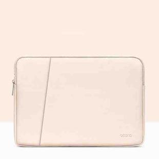 Baona BN-Q004 PU Leather Laptop Bag, Colour: Double-layer Apricot, Size: 16/17 inch