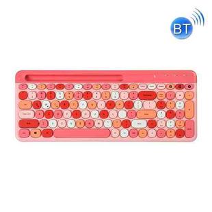 MOFii 888 100 Keys Wireless Bluetooth Keyboard with Tablet Phone Slot(Pink Mix Color)