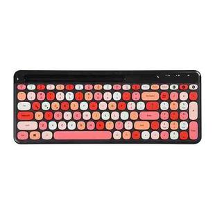MOFii 888 100 Keys Wireless Bluetooth Keyboard with Tablet Phone Slot(Black Red Mix Color)