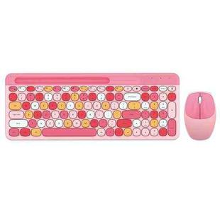 MOFii 888 2.4G Wireless Keyboard Mouse Set with Tablet Phone Slot(Pink)