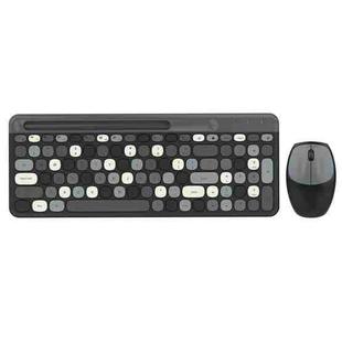 MOFii 888 2.4G Wireless Keyboard Mouse Set with Tablet Phone Slot(Black Gray)