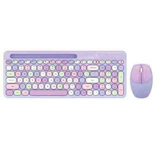 MOFii 888 2.4G Wireless Keyboard Mouse Set with Tablet Phone Slot(Purple)