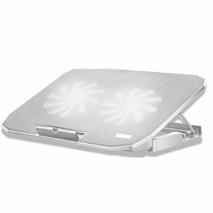 ICE COOREL N106 Laptop Base Adjustment Radiator Dual-Fan Notebook Cooling Bracket, Colour: Luxury Version (Ivory White)