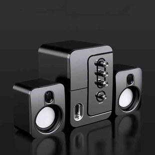 ICE COOREL X11 USB Wired Computer Audio 3D Stereo Surround Low Cannon Speaker(Obsmetrical Black)