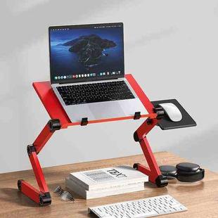 Oatsbasf Folding Computer Desk Laptop Stand Foldable Lifting Heightening Storage Portable Rack,Style: L01 Red