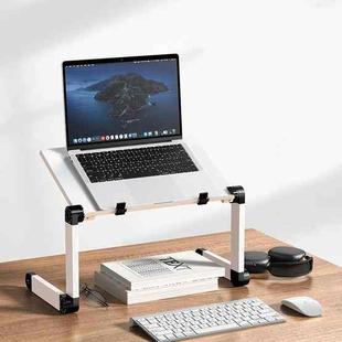 Oatsbasf Folding Computer Desk Laptop Stand Foldable Lifting Heightening Storage Portable Rack,Style: L02 White