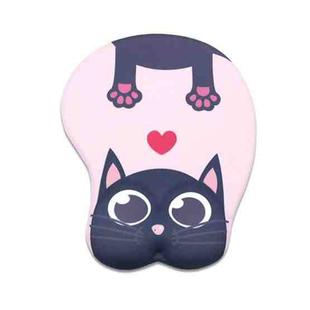 Silicone Hand Rest Thickened Wrist Mouse Pad(RJ-011 Cat Star)