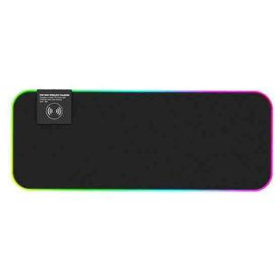 Wireless Charging Luminous Mouse Pad LED Gaming RGB Mouse Pad(Black)