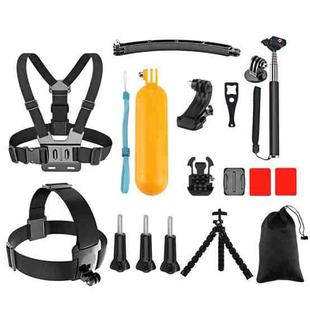 17 In 1  Action Camera Accessories Combo Kits for GoPro Hero11 Black / HERO10 Black / GoPro HERO9 Black / HERO8 Black / HERO7 /6 /5 /5 Session /4 Session /4 /3+ /3 /2 /1, DJI Osmo Action and Other Action Cameras(Black)