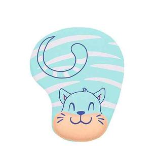 2 PCS Silicone Comfortable Padded Non-Slip Hand Rest Wristband Mouse Pad, Colour: Blue Cat