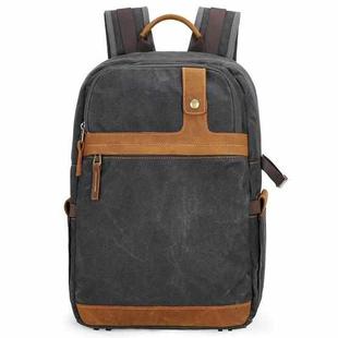 D1383 Outdoor SLR Digital Camera Backpack Waterproof Batik Canvas Camera Bag(Gray)