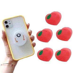 5 PCS Special-Shaped Cartoon Epoxy Retractable Mobile Phone Holder(E09 Peach)