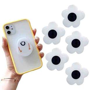 5 PCS Special-Shaped Cartoon Epoxy Retractable Mobile Phone Holder(White Flower)