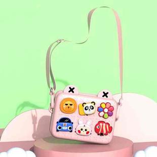 Small Camera Case Box Shoulder Messenger Satchel Bag for Children Cartoon Camera(Pink)