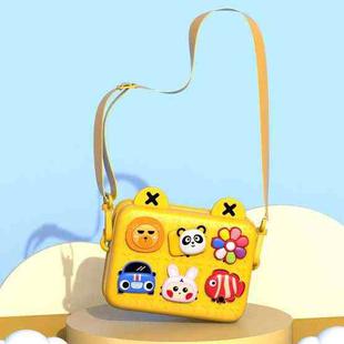 Small Camera Case Box Shoulder Messenger Satchel Bag for Children Cartoon Camera(Yellow)