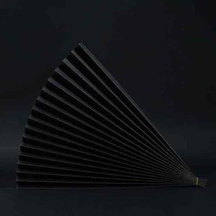 69x39cm Photo Props Hard Cardboard Folding Fan Photography Background Folded Paper(06 Carbon Black)