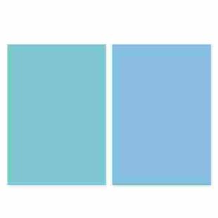 2 PCS Double-Sided Photo Background Paper Thickening Morandi Series Shoot Props(Smog Blue+Lake Green)