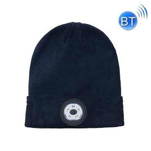 M1-BL LED Glowing Bluetooth Music Hat Wireless Call Night Running Hat(Navy)