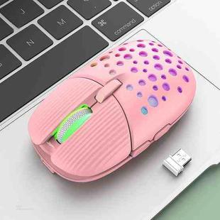 K-Snake BM900 6 Keys 2.4G Wireless Charging Beetle Mouse Glowing Gaming Mouse(Pink)