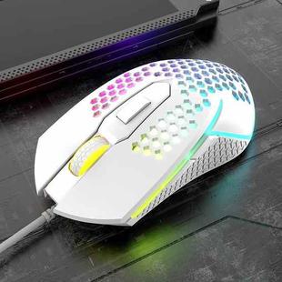 K-Snake X8 6 Keys Wired Luminous Mouse Precise Positioning Gaming Mouse, Cable Length: 1.5m(White)