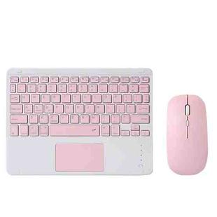 871 9.7 Inch Portable Tablet Bluetooth Keyboard With Touchpad + Mouse Set for iPad(Pink + Mouse)