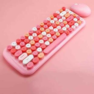 MOFii Candy Punk Keycap Mixed Color Wireless Keyboard and Mouse Set(Pink)