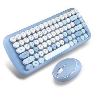 MOFii Candy Punk Keycap Mixed Color Wireless Keyboard and Mouse Set(Blue)