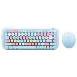 MOFii Candy Punk Keycap Mixed Color Wireless Keyboard and Mouse Set(Elegant Blue)