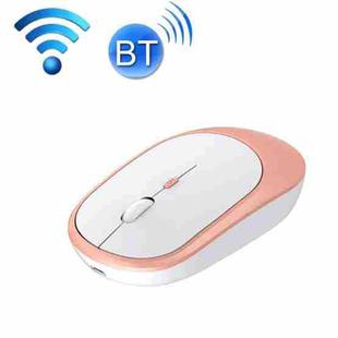 M030 4 Keys 1600DPI Laptop Office Mute Mouse, Style: Dual Mode (Pink)