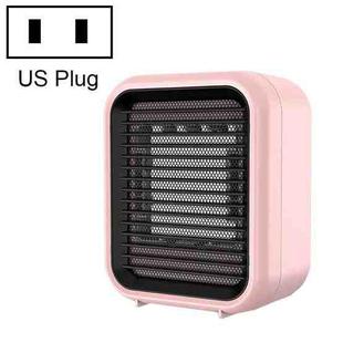 XH-A8 Mini Heater Desktop Portable Household Heating Heater,, Product specifications: US Plug(Pink)