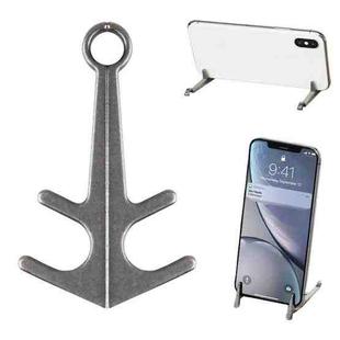 Mini Lazy Desktop Mobile Phone Bracket Multifunction Magnetic Anchor Tablet Stand(Retro Silver)