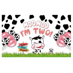 180x110cm Cartoon Cow Theme Birthday Party Decoration Background Cloth Photography Banner(2023SRB132)