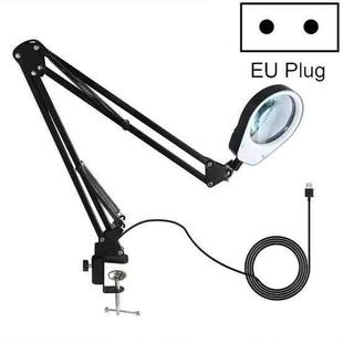 PD43598 Clip-On Metal Cantilever Stand Reading Magnifier with LED Light(EU Plug)