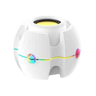 RGB Light Effect Gyro Shape Wireless Bluetooth Audio(White)