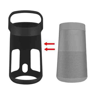 For Bose SoundLink Revolve Bluetooth Speaker Silicone Protective Cover Portable Carrying Bag(Black)