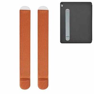 2 PCS Sticky Flannel Stylus Pen Protective Case For Apple Pencil 1(Orange)
