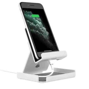 Acrylic Phone Storage Bracket  Tablet Desktop Charging Base(White)