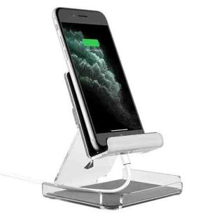 Acrylic Phone Storage Bracket  Tablet Desktop Charging Base(Transparent)