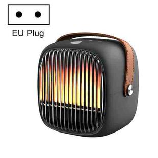 H2 Flame White Noise Desktop Retro Heater Office Home Mini Speed Heater(EU Plug)