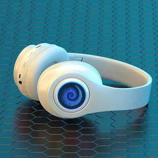 B39 Wireless Bluetooth Headset Subwoofer With Breathing Light Support TF Card(White)