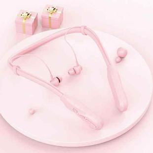I35 Wireless Sports Bluetooth Earphones In-Ear Noise Cancelling Neck-mounted Headphones(Pink)
