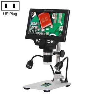 G1200D 7 Inch LCD Screen 1200X Portable Electronic Digital Desktop Stand Microscope(US Plug Without Battery)